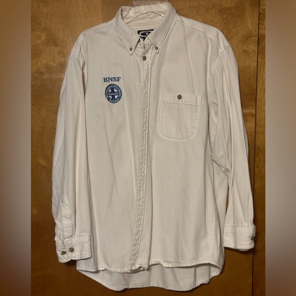 BNSF logo (old style) button collar shirt